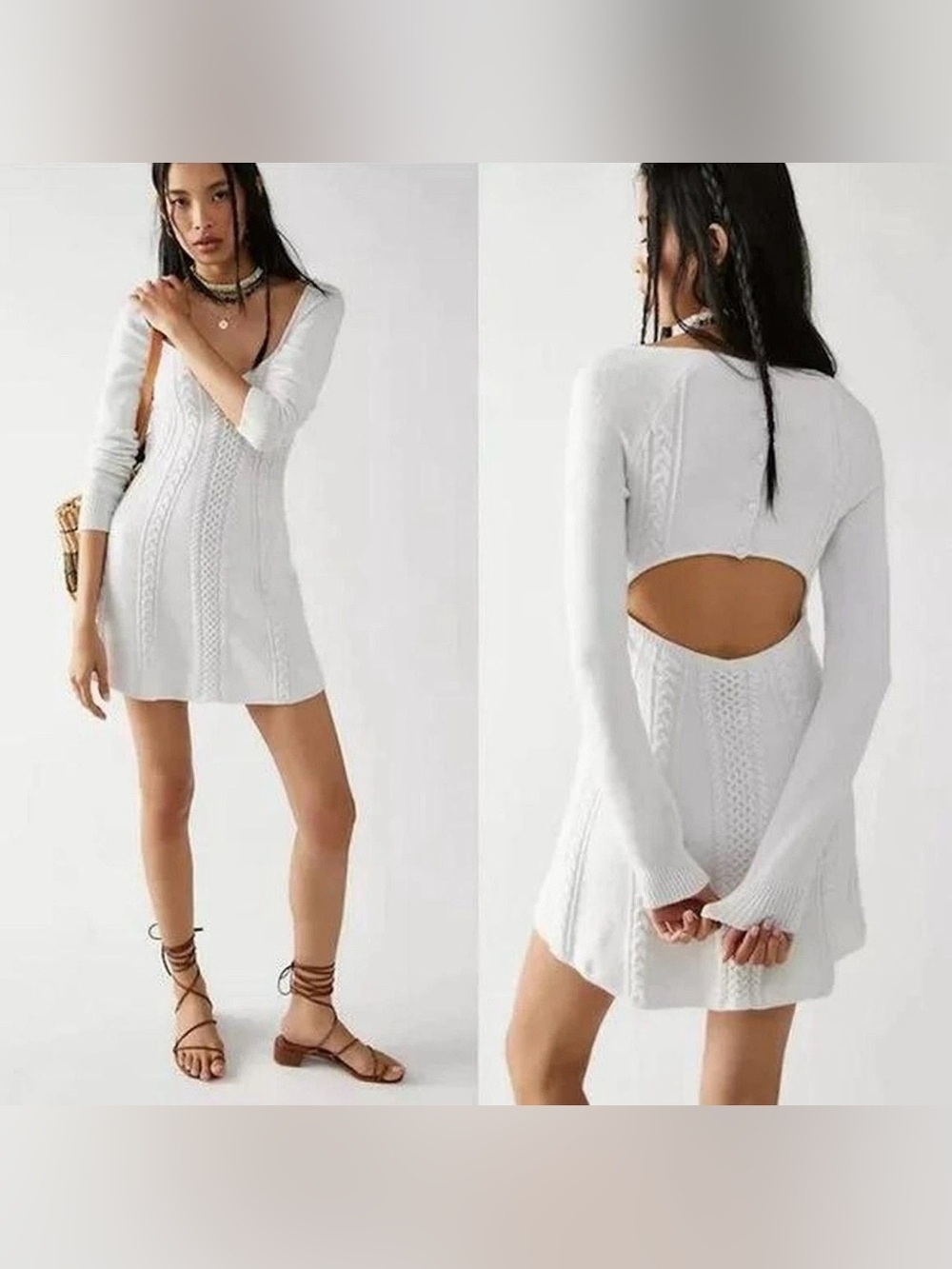 Free People Small World Mini Sweater Dress